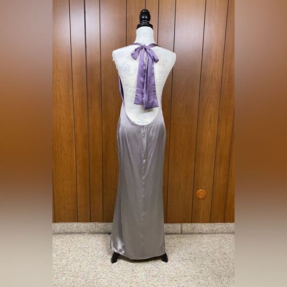 Frederick Anderson Silk Halter Gown size 8 - Picture 9 of 13